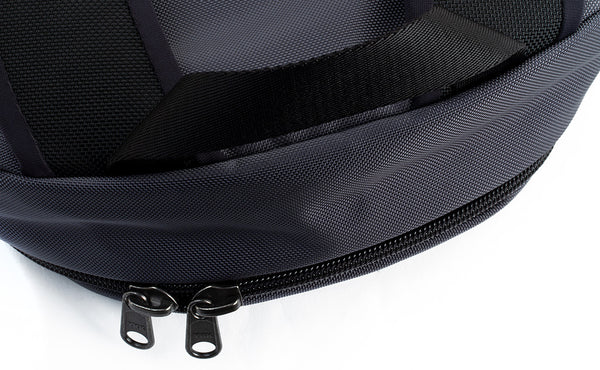 A close shot of the nylon grab handle.